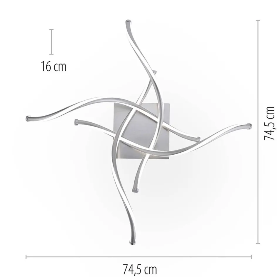 Smart plafondlamp spiraal nikkel modern>Straluma Clearance