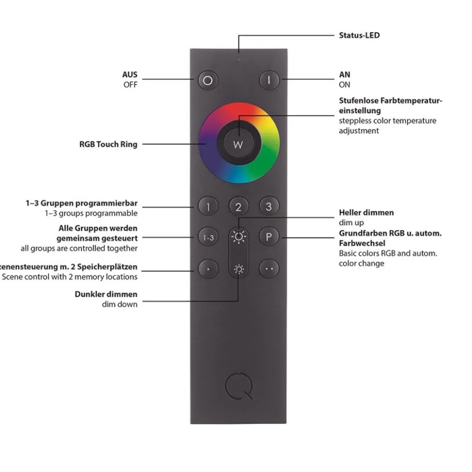 Smart plafondlamp wit met chroom IP44>Straluma