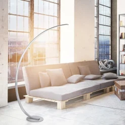 Smart vloerlamp boog aluminium inclusief dimbaar LED><noscript><img width=