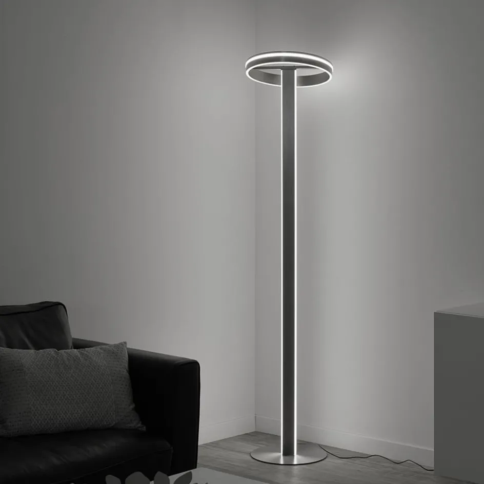Smart vloerlamp staal met dimbaar LED>Straluma Outlet