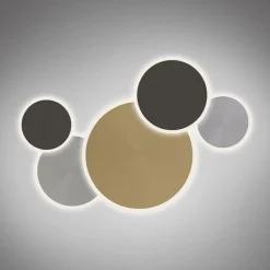 Smart wand/plafondlamp goud met grijs dimbaar><noscript><img width=