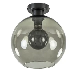 Smoke glazen plafondlamp globe 25 cm>Straluma Sale