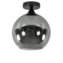 Smoke/titanium plafondlamp 25 cm met zwart>Straluma Outlet