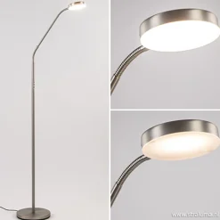 Stalen lees/vloerlamp LED dim to warm>Straluma Outlet