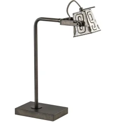 Stoere industriele tafel/bureaulamp black steel>Straluma Clearance