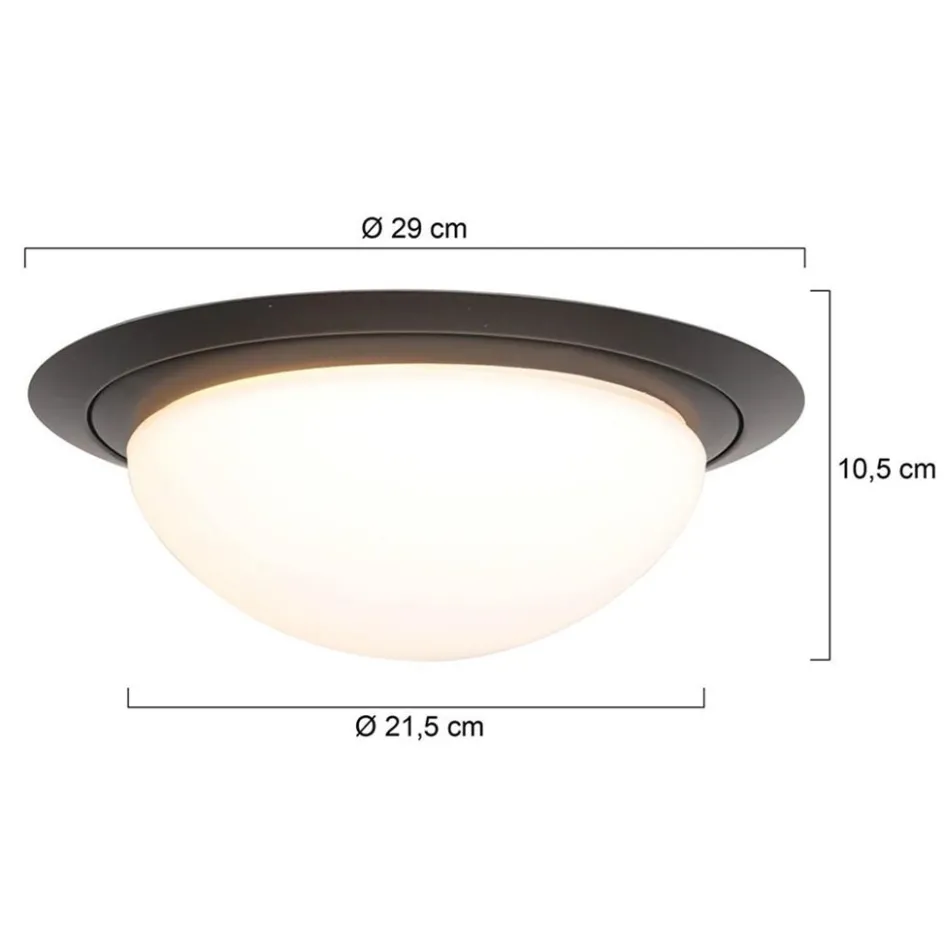 Strak klassieke LED plafonnière zwart inclusief LED>Straluma Sale