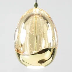 Strak klassieke LED tafellamp egg zwart met goud><noscript><img width=