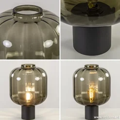 Strak klassieke tafell. met zwart glas><noscript><img width=