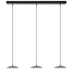 Strakke 3-lichts hanglamp LED mat zwart/mat goud>Straluma Outlet