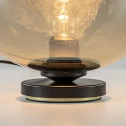 Tafellamp Bella zwart + smoke glas 30cm><noscript><img width=