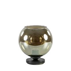 Tafellamp Bella zwart + smoke glas 20cm>Straluma Hot