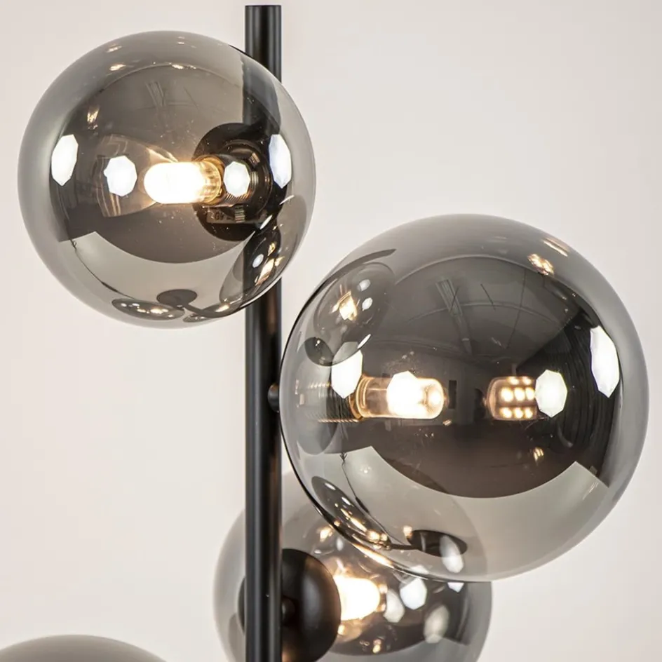 Tafellamp Calcio 4l zwart + smoke glas>Straluma Sale