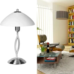 Tafellamp Capri staal/glas><noscript><img width=