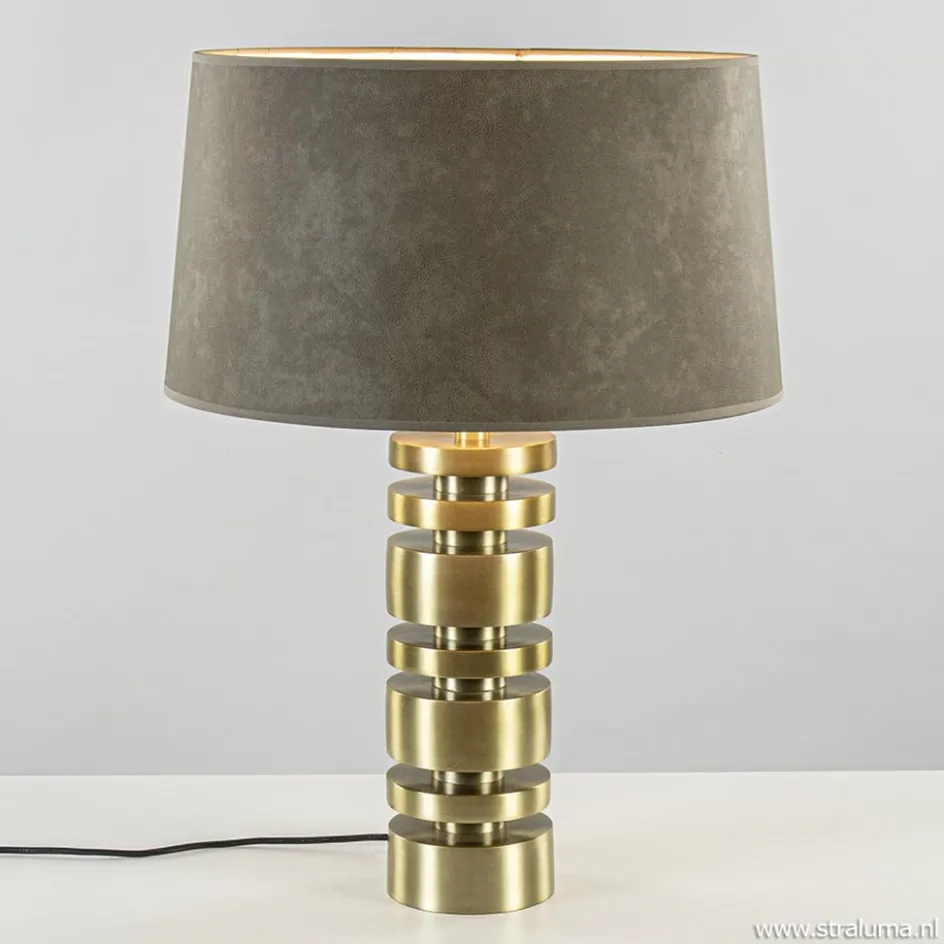 Tafellamp Desley voet z/kap matgoud>Straluma Online