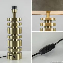 Tafellamp Desley voet z/kap matgoud><noscript><img width=