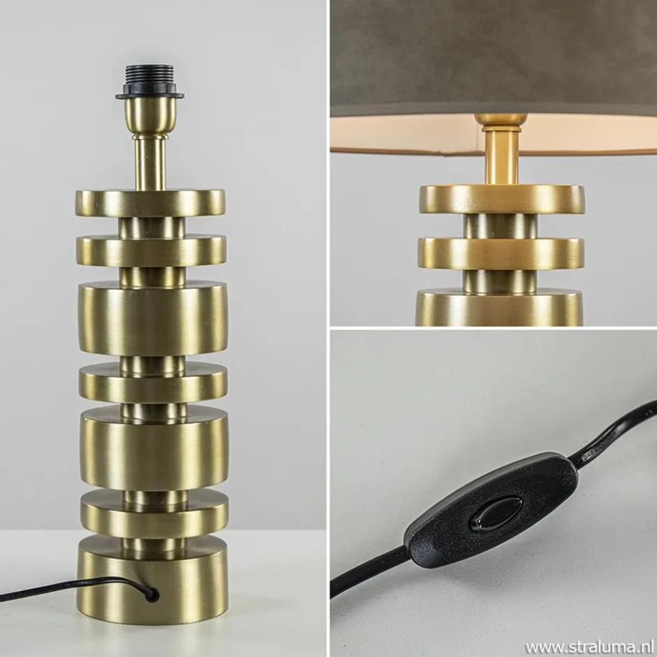 Tafellamp Desley voet z/kap matgoud>Straluma Online