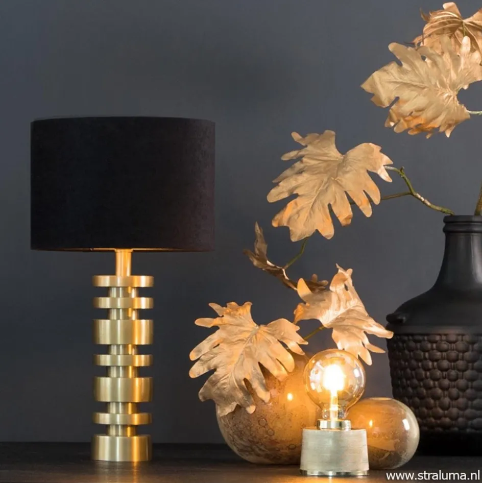 Tafellamp Desley voet z/kap matgoud>Straluma Online