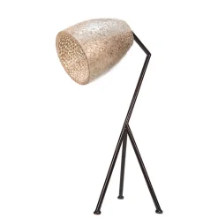 Tafellamp driepoot zwart/schelpen gold>Straluma