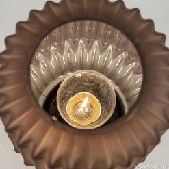 Tafellamp Ivot mat koffie met messing op batterij><noscript><img width=