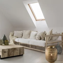 Tafellamp lantaarn goud groot Oriental><noscript><img width=