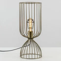 Tafellamp Lazar van Light and Living antiek brons draad>Straluma Online