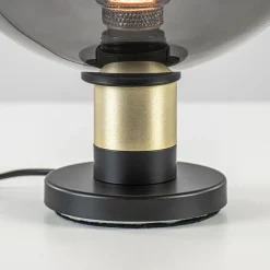 Tafellamp Lazise 25cm zwart/smoke/goud><noscript><img width=