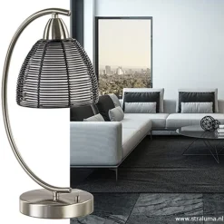 Tafellamp met zwarte draad kap><noscript><img width=