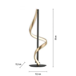 Tafellamp Q-Swing zwart/matgoud remote cct><noscript><img width=
