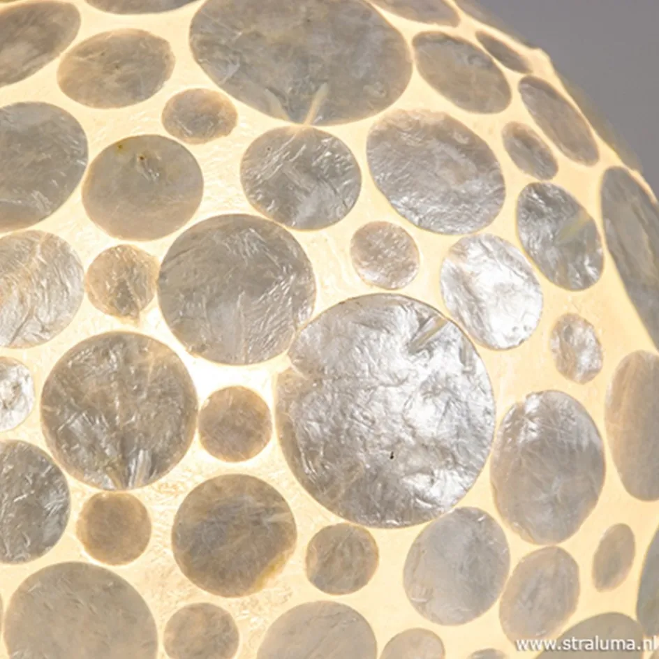 Tafellamp schelpen bol wit>Straluma