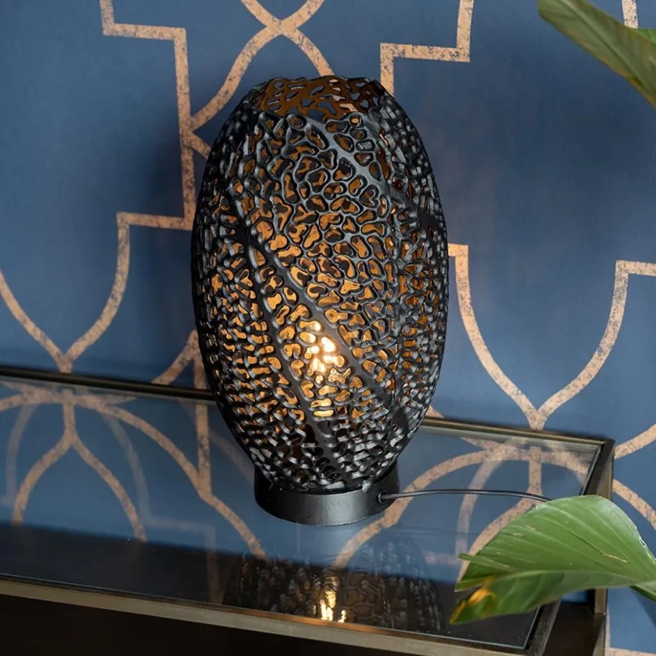 Tafellamp Sinula zwart gevlochten staal>Straluma Sale