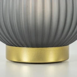 Tafellamp Tajera op batterij mat grijs/goud><noscript><img width=