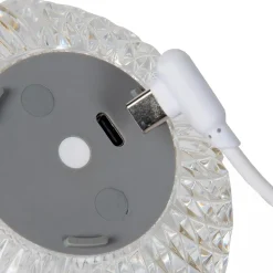 Tafellamp transparant/goud oplaadbaar en dimbaar><noscript><img width=