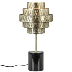 Tafellamp Vegas oud zilver/marmer zwart>Straluma Best