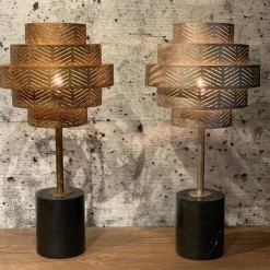 Tafellamp Vegas oud zilver/marmer zwart><noscript><img width=