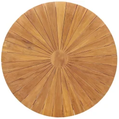 Teak houten buitentafel rond 130 cm><noscript><img width=