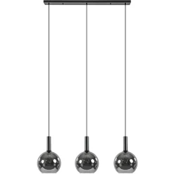 Trendy hanglamp met smoke/titanium glazen bollen>Straluma Online