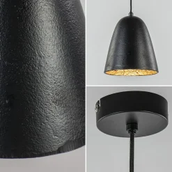 Trendy hanglamp Sumeri mat zwart met goud><noscript><img width=