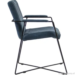 Trendy moderne eetkamerstoel metaal/stof><noscript><img width=