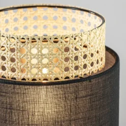 Trendy tafellamp driepoot zwart met webbing><noscript><img width=