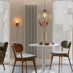 Trendy wandlamp goud met zwart inclusief snoer><noscript><img width=