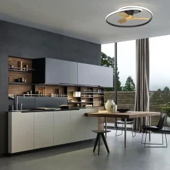 Ventilator Ocean zwart/hout + remote cct><noscript><img width=