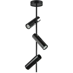 Verstelbare 3-lichts plafondspot zwart metaal>Straluma Best
