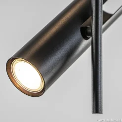 Verstelbare 3-lichts plafondspot zwart metaal><noscript><img width=