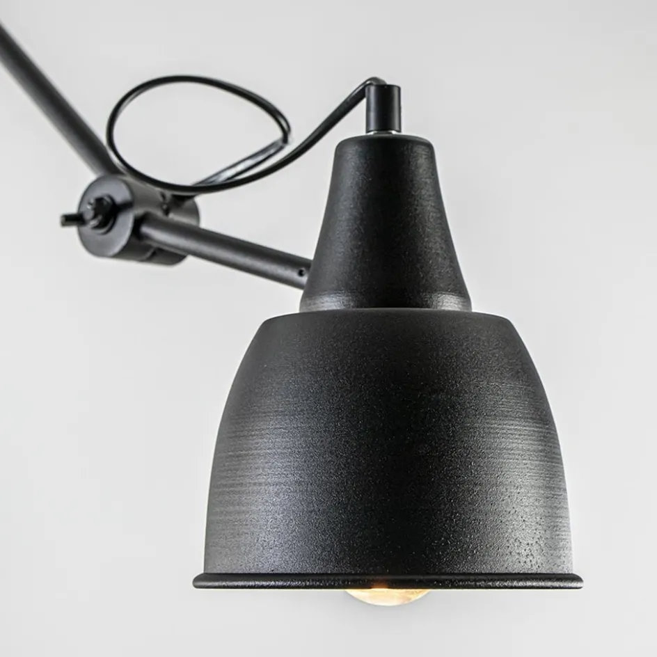 Verstelbare 3-lichts plafondlamp met zwarte kappen>Straluma Discount