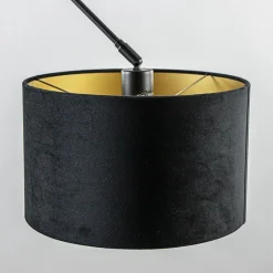 Verstelbare plafondlamp zwart met velourse kap><noscript><img width=