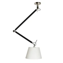Verstelbare plafondlamp zwart met kap>Straluma Best