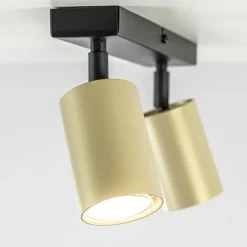Verstelbare plafondspot GU10 zwart met goud><noscript><img width=