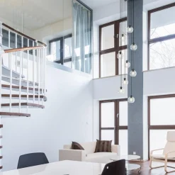 Videlamp / multipendel 9L zwart helder bolglas><noscript><img width=