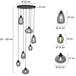 Videlamp 7L zwart met smoke glas mix><noscript><img width=