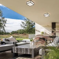 Vierkante buitenlamp dark grey plafond/wand><noscript><img width=